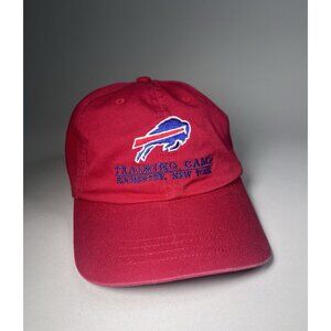 Vintage NFL Buffalo Bills Training Camp Leather Strapback Hat Embroidered Logo